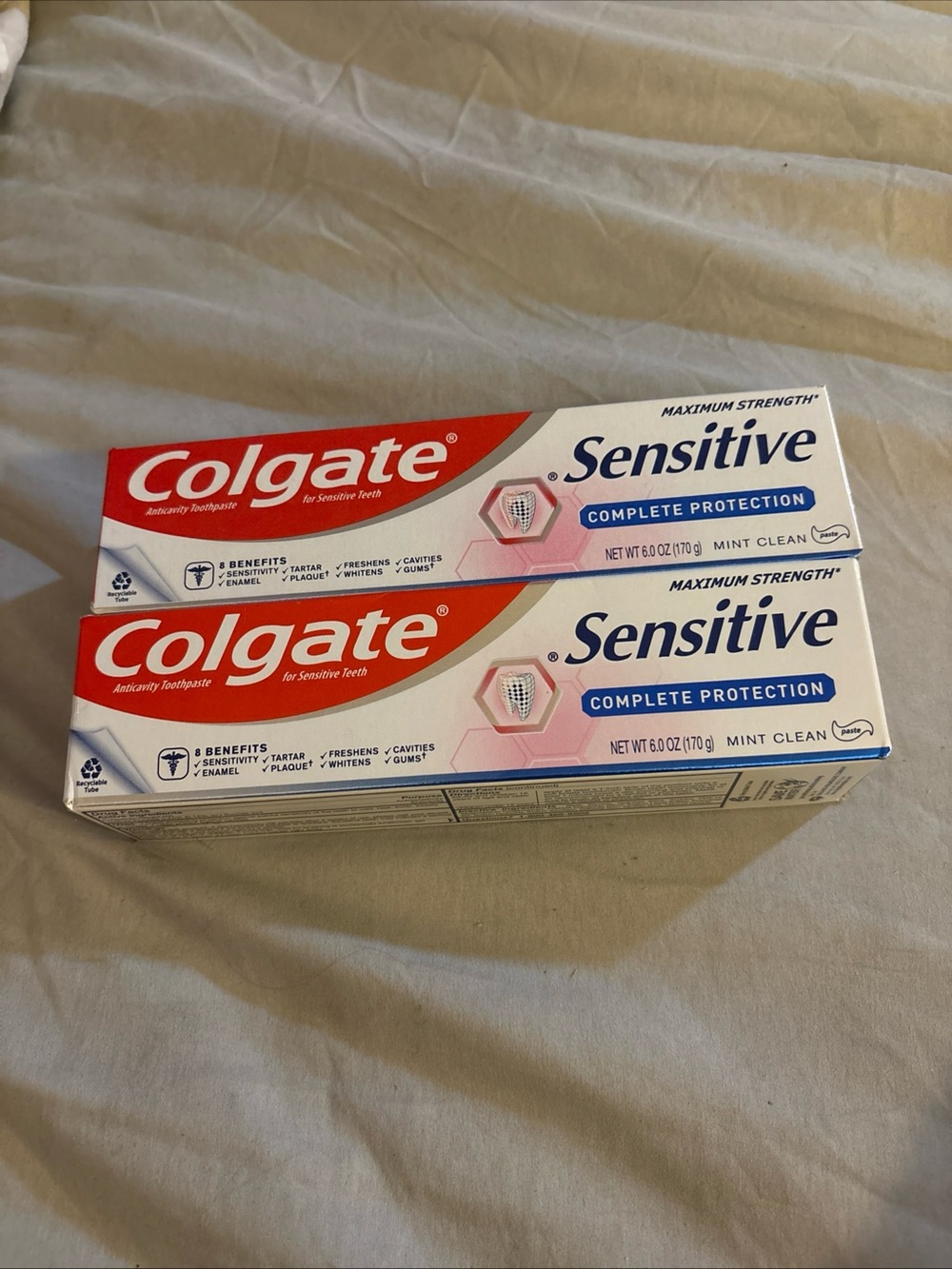 SET OF 2 Colgate Sensitive Complete Protection Toothpaste MINT CLEAN Paste 6 Oz